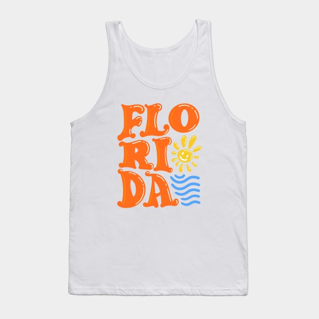 Florida, sun and sea Tank Top by RetroArtCulture